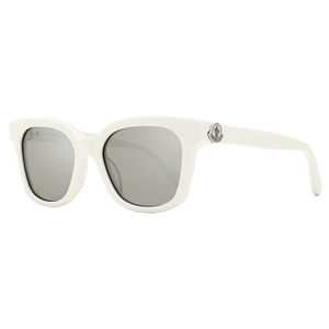 Moncler Ivory Sunglasses with Silver Accents